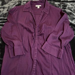 Purple button up